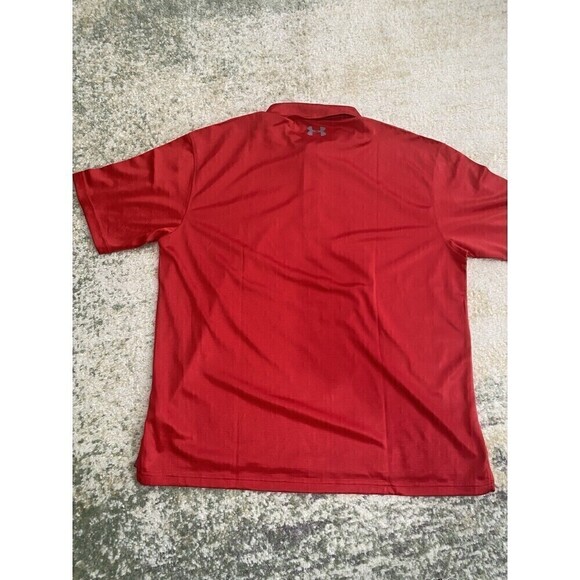 Under Armour Heat Gear Loose Polo Shirt Mens XL Red - Classic, Casual, Work - Picture 2 of 7